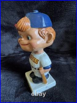Vintage 1960's Los Angeles Angels Bobblehead Nodder On White Square Base Rare