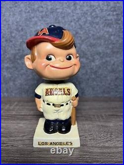 Vintage 1960's Los Angeles Angels White Base Bobblehead Nodder Rare MLB HTF