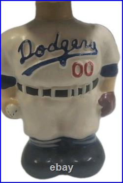 Vintage 1960's Los Angeles Dodgers #00 BobbleHead 6 1/4 Tall LA Nodder Baseball