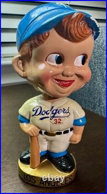 Vintage 1960's Los Angeles Dodgers Bobblehead Nodder #32 Gold Base Koufax MLB