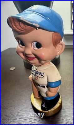 Vintage 1960's Los Angeles Dodgers Bobblehead Nodder #32 Gold Base Koufax MLB