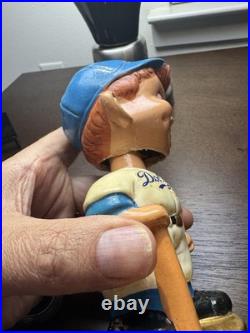 Vintage 1960's Los Angeles Dodgers Bobblehead Nodder #32 Gold Base Koufax MLB