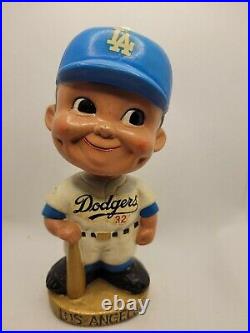 Vintage 1960's Los Angeles Dodgers Bobblehead Nodder Japan Gold Base MLB Koufax