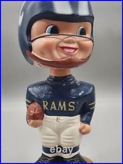 Vintage 1960's Los Angeles Rams Gold Base Bobblehead Nodder Bobbin USED READ