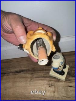 Vintage 1960's Milwaukee Braves White Base Bobblehead Nodder Baseball