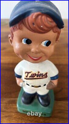 Vintage 1960's Minnesota Twins Bobblehead Green Square