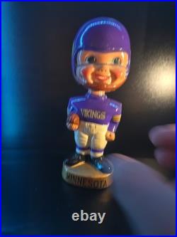 Vintage 1960's Minnesota Vikings Merger Gold Base Football Nodder Bobblehead Old Vintage 1960's Minnesota Vikings Merger Gold Base Football Nodder Bobblehead Old