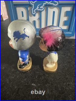 Vintage 1960's NFL Set Of Detroit Lions Kissing Nodders With Player &Cheerleader Vintage 1960's NFL Set Of Detroit Lions Kissing Nodders With Player &Cheerleader