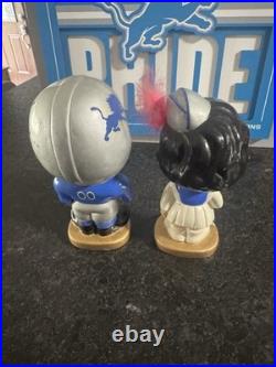 Vintage 1960's NFL Set Of Detroit Lions Kissing Nodders With Player &Cheerleader Vintage 1960's NFL Set Of Detroit Lions Kissing Nodders With Player &Cheerleader