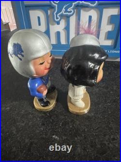 Vintage 1960's NFL Set Of Detroit Lions Kissing Nodders With Player &Cheerleader Vintage 1960's NFL Set Of Detroit Lions Kissing Nodders With Player &Cheerleader