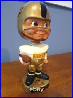 Vintage 1960's New Orleans Saints Football Gold Base Nodder BobbleheadRESTORED