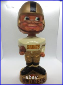 Vintage 1960's New Orleans Saints Football Gold Base Nodder BobbleheadRESTORED