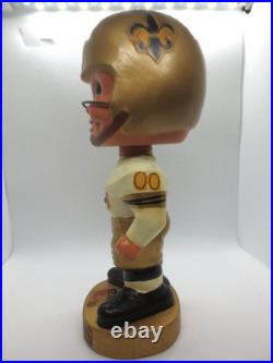 Vintage 1960's New Orleans Saints Football Gold Base Nodder BobbleheadRESTORED