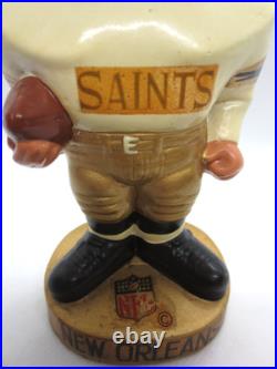 Vintage 1960's New Orleans Saints Football Gold Base Nodder BobbleheadRESTORED