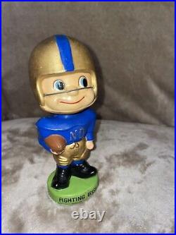 Vintage 1960's Notre Dame Bobblehead Vertical Ball Nodder Fighting Irish