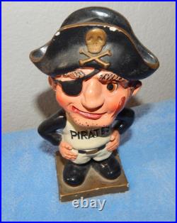Vintage 1960's PITTSBURGH PIRATES Bobblehead Nodder Patch Scar Square Base
