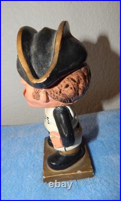 Vintage 1960's PITTSBURGH PIRATES Bobblehead Nodder Patch Scar Square Base