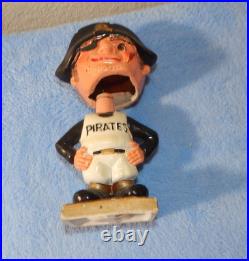 Vintage 1960's PITTSBURGH PIRATES Bobblehead Nodder Patch Scar Square Base