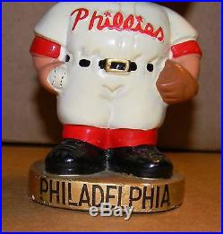 Vintage 1960's Philadelphia Phillies Bobblehead Nodder Figurine Gold Base