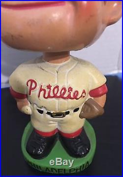 Vintage 1960's Philadelphia Phillies GREEN base Japan Bobblehead Nodder Big Boy