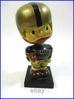Vintage 1960's Pittsburgh Steelers Bobblehead Made In Japan Square Base / Rare