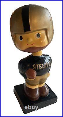 Vintage 1960's Pittsburgh Steelers Bobblehead Square Base / Rare
