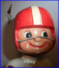 Vintage 1960's RARE NCS Wolfpack Football Bobblehead Dashboard Nodder Doll Old