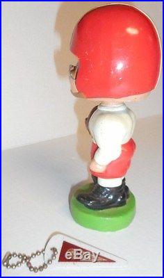 Vintage 1960's RARE NCS Wolfpack Football Bobblehead Dashboard Nodder Doll Old