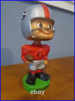 Vintage 1960's SEC Georgia Bulldogs Toes Up Football Bobblehead NodderCUSTOM
