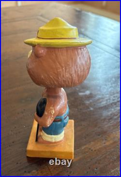 Vintage 1960's SMOKEY BEAR Bobblehead Nodder Japan Prevent Forest Fires