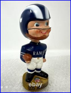 Vintage 1960's Sports Specialties LOS ANGELES RAMS BOBBLE HEAD Nodder Gold RARE
