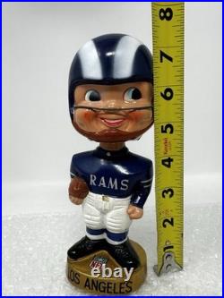 Vintage 1960's Sports Specialties LOS ANGELES RAMS BOBBLE HEAD Nodder Gold RARE