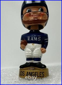 Vintage 1960's Sports Specialties LOS ANGELES RAMS BOBBLE HEAD Nodder Gold RARE