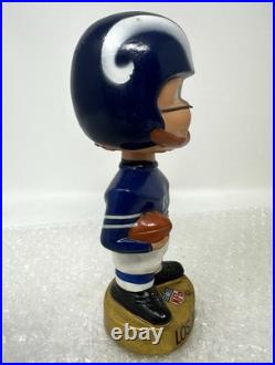 Vintage 1960's Sports Specialties LOS ANGELES RAMS BOBBLE HEAD Nodder Gold RARE