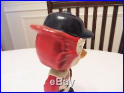 Vintage 1960's St. Louis Cardinals Bobble Head Nodder White Baseball Very Nice