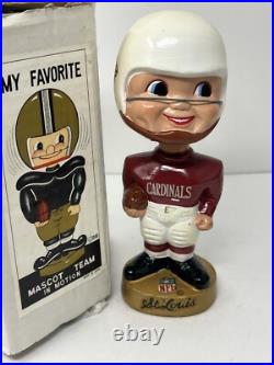Vintage 1960's St. Louis Cardinals NFL Football Bobblehead In Box