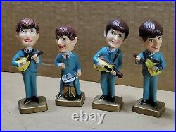 Vintage 1960's The Beatles Bobblehead Figures Hong Kong Great Shape Nice Display