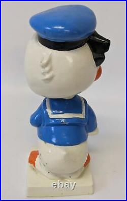 Vintage 1960's WALT DISNEY WORLD Donald Duck Paper Mache Bobble Head Nodder
