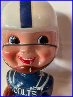 Vintage 1960s Baltimore Colts Bobblehead Nodder 1965 Gold Base Japan