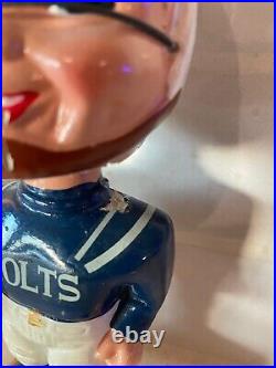 Vintage 1960s Baltimore Colts Bobblehead Nodder 1965 Gold Base Japan