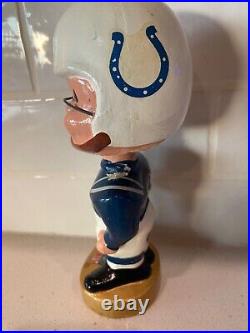 Vintage 1960s Baltimore Colts Bobblehead Nodder 1965 Gold Base Japan