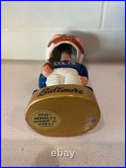 Vintage 1960s Baltimore Colts Bobblehead Nodder 1965 Gold Base Japan