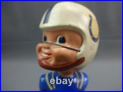 Vintage 1960s Baltimore Colts Gold Base Bobblehead Nodder NFL Paint Flaking Neck