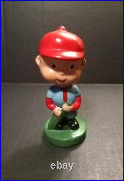 Vintage 1960s Baseball Nodder Bobblehead Red Hat Made In Japan