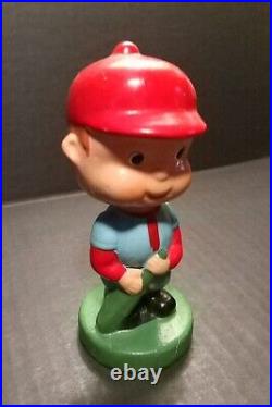 Vintage 1960s Baseball Nodder Bobblehead Red Hat Made In Japan