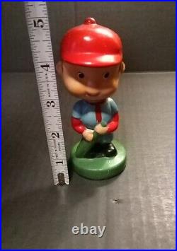 Vintage 1960s Baseball Nodder Bobblehead Red Hat Made In Japan