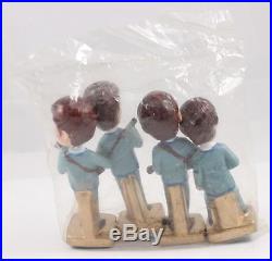 Vintage 1960s Beatles Full Set of Four Bobble Heads Nodders Figures Cake Toppers