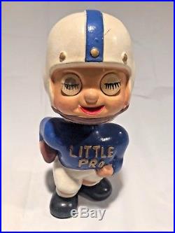 Vintage 1960s Blinky Eye Little Pro Football Bobbing Head Nodder Bobblehead Doll