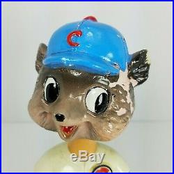 Vintage 1960s Chicago Cubs Bobble Head Nodder Sports Specialties Gold Base Japan
