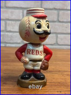 Vintage 1960s Cincinnati Reds Mascot Bobblehead Nodder Gold Base Series